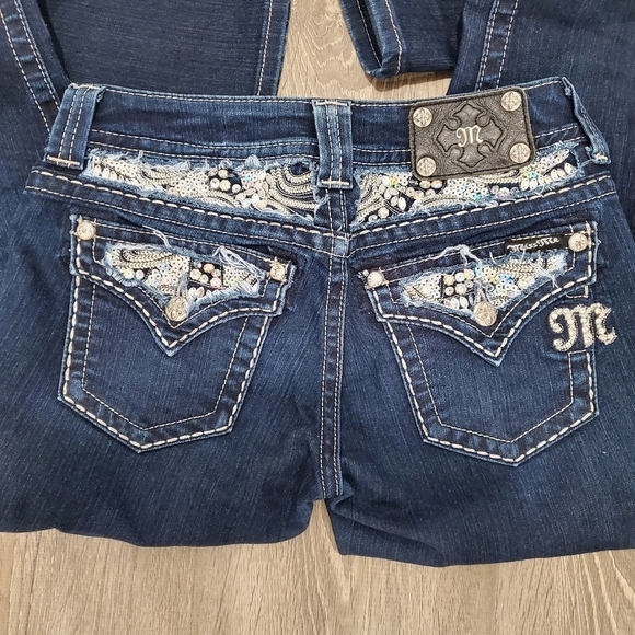 Miss Me Mid Rise Easy Skinny Jeans Embellished Pocket - Picture 5 of 5